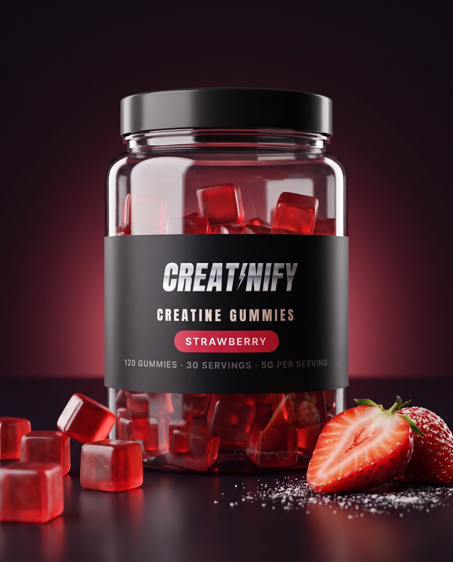 Creatine Gummies — 3 Jars · 90-Day Supply (360 Gummies)