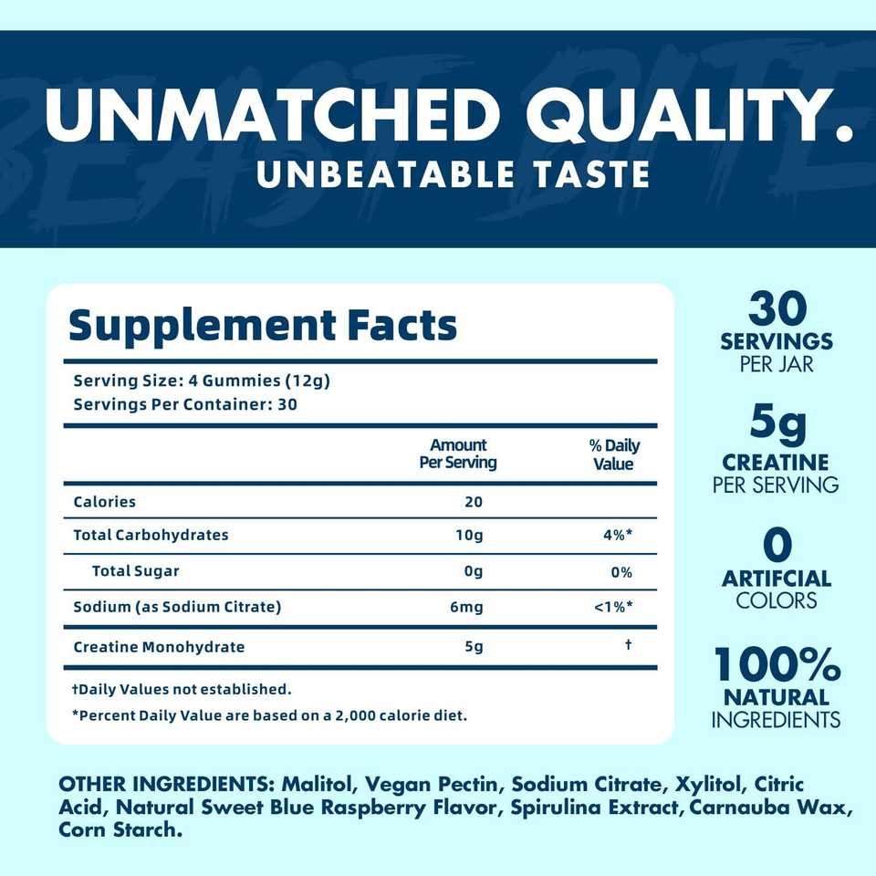 Creatine Gummies Blueberry Flavor