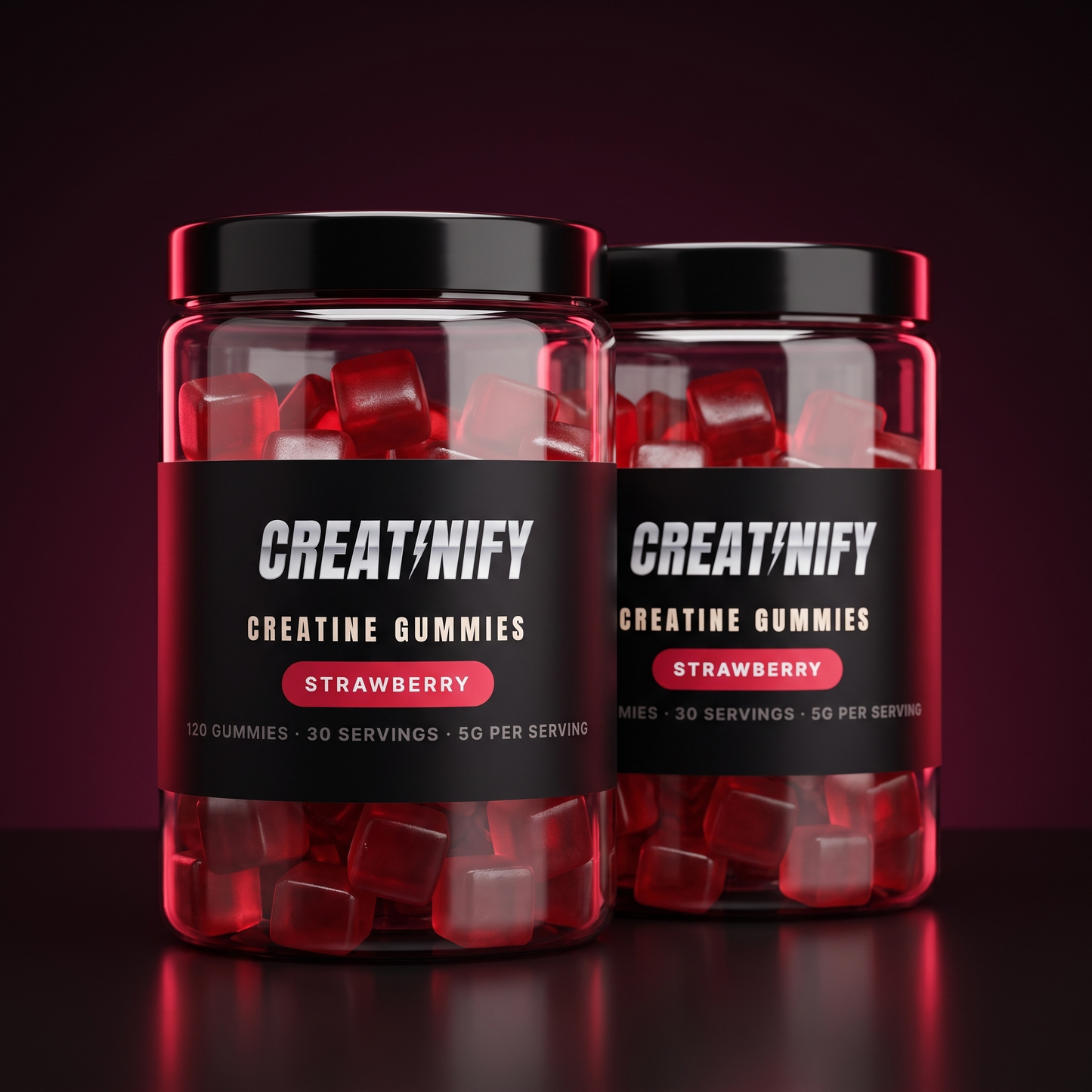Creatine Gummies — 2 Jars · 60-Day Supply (240 Gummies)