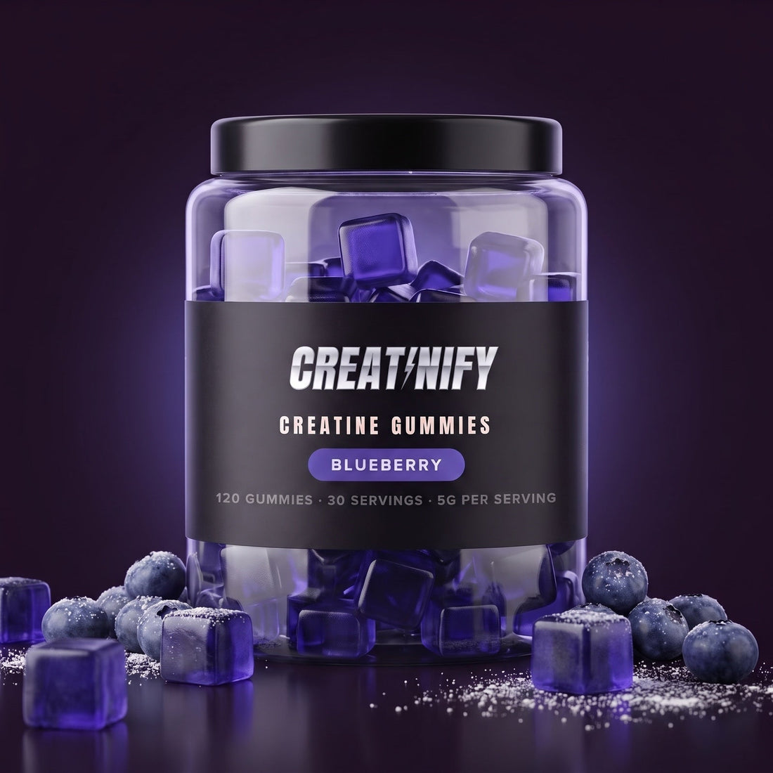 Creatine Gummies — 5g Creatine Monohydrate · 120 Vegan Gummies